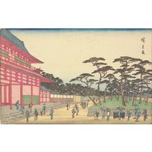 Utagawa Hiroshige: Zojoji in Shiba, from the series Famous Places in the Eastern Capital - University of Wisconsin-Madison