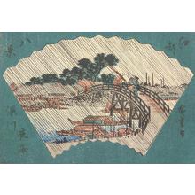 Utagawa Hiroshige: Night Rain at Fukagawa, from the series Eight Views of Edo - University of Wisconsin-Madison