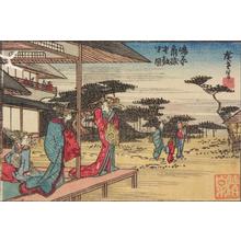 Utagawa Hiroshige: The Kadotoku? Mansion in the Shimabara District of Kyoto, from a series of Views of Edo, Osaka, and Kyoto - University of Wisconsin-Madison