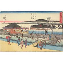 Utagawa Hiroshige: Spring at Shindote by Shinobazu Pond, from the series A New Selection of Famous Places in Edo - University of Wisconsin-Madison