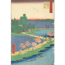 歌川広重: The Entwined Camphor Trees at Azuma Shrine, no. 31 from the series One-hundred Views of Famous Places in Edo - ウィスコンシン大学マディソン校