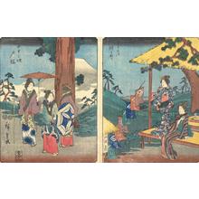 Utagawa Hiroshige: Totsuka, no. 6 from the series Fifty-three Stations (Figure Tokaido) - University of Wisconsin-Madison