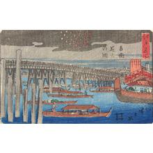 Utagawa Hiroshige: Fireworks at Ryogoku, from the series Famous Places in Edo - University of Wisconsin-Madison