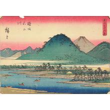 歌川広重: The Fuji River in Suruga Province, no. 18 from the series Thirty-six Views of Mt. Fuji - ウィスコンシン大学マディソン校