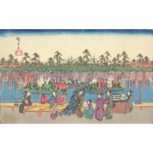 Utagawa Hiroshige: Wisteria at Kameido, from the series Famous Places in the Eastern Capital - University of Wisconsin-Madison