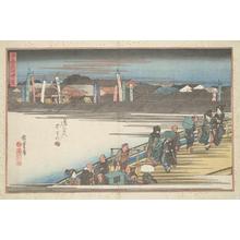 Utagawa Hiroshige: View of the Doton Canal, from the series Pictures of Famous Places in Osaka - University of Wisconsin-Madison