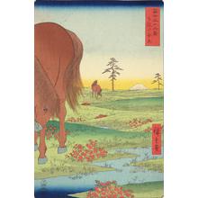 Utagawa Hiroshige: Kogane Plain in Shimosa Province, no. 33 from the series Thirty-six Views of Mt. Fuji - University of Wisconsin-Madison