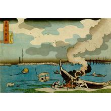 Japanese Print "A Picture of Mitsumata in the Eastern Capital, from a series of Views of the Eastern Capital" by Utagawa Kuniyoshi, 歌川国芳 (Utagawa Kuniyoshi)