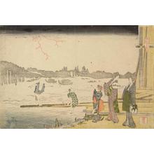 Katsushika Hokusai: Evening Cool at Ryogoku, from a series of Views of Places in Edo - University of Wisconsin-Madison