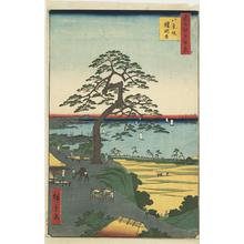 歌川広重: The Hakkei Slope and the Yoroikake Pine, no. 26 from the series One-hundred Views of Famous Places in Edo - ウィスコンシン大学マディソン校