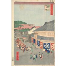歌川広重: Hirokoji Street in Shitaya, no. 13 from the series One-hundred Views of Famous Places in Edo - ウィスコンシン大学マディソン校