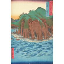 歌川広重: The Oyashirazu Promontory in Echigo Province, no. 35 from the series Pictures of Famous Places in the Sixty-odd Provinces - ウィスコンシン大学マディソン校