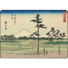 Utagawa Hiroshige: Rice Fields near the Kinoshita River in the Eastern Capital, no. 25 from the series Thirty-six Views of Mt. Fuji - University of Wisconsin-Madison
