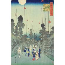 Utagawa Hiroshige II: Star Lanterns at Hyakuninmachi in the Aoyama District of Edo, from the series One-hundred Views of Famous Places in the Provinces - University of Wisconsin-Madison