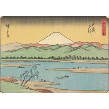 歌川広重: Tama River in Musashi Province, no. 34 from the series Thirty-six Views of Mt. Fuji - ウィスコンシン大学マディソン校