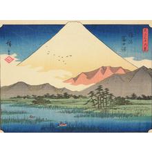 歌川広重: Fuji Marsh in Suruga Province, no. 19 from the series Thirty-six Views of Mt. Fuji - ウィスコンシン大学マディソン校