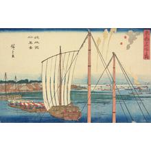 歌川広重: Teppozu and Tsukuda, from the series Famous Places in the Eastern Capital - ウィスコンシン大学マディソン校