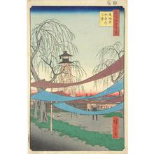 Utagawa Hiroshige: Hatsune Riding Ground at Bakurocho, no. 6 from the series One-hundred Views of Famous Places in Edo - University of Wisconsin-Madison