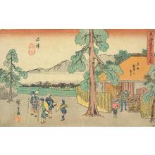 Utagawa Hiroshige: Production of Shaved Bonito, a Famous Product of Numazu, no. 13 from the series Fifty-three Stations of the Tokaido (Gyosho Tokaido) - University of Wisconsin-Madison