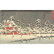 歌川広重: Snow at Zojoji in Shiba, from the series Famous Places in the Eastern Capital - ウィスコンシン大学マディソン校