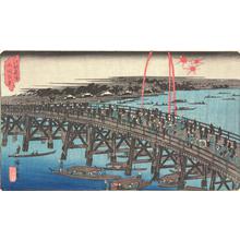 Utagawa Hiroshige: Night View of Ryogoku Bridge, from the series Famous Places in Edo - University of Wisconsin-Madison