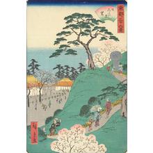 Utagawa Hiroshige II: Nippori Village, Higurashi no sato, from the series Thirty-six Views of the Eastern Capital - University of Wisconsin-Madison