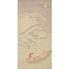 鈴木春信: Chinese Poet Boating by the Winter Moon - ウィスコンシン大学マディソン校