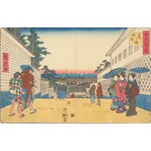 Utagawa Hiroshige, 歌川広重 (Utagawa Hiroshige)による浮世絵「View of Kasumigaseki, from the series Famous Places in Edo」