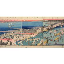 Utagawa Hiroshige: Flower Viewing on Goten Hill and Shinagawa, from the series Famous Places in the Eastern Capital - University of Wisconsin-Madison