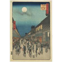 Utagawa Hiroshige: Night View of Saruwakacho, no. 90 from the series One-hundred Views of Famous Places in Edo - University of Wisconsin-Madison