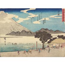 Utagawa Hiroshige: Numazu, no. 13 from the series Fifty-three Stations of the Tokaido (Sanoki Half-block Tokaido) - University of Wisconsin-Madison