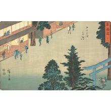 歌川広重: Mishima, no. 12 from the series Fifty-three Stations of the Tokaido (Marusei or Reisho Tokaido) - ウィスコンシン大学マディソン校