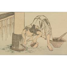 葛飾北斎: Untitled (Man Painting), from the portfolio Hokusai's Shashin Gwofu - ウィスコンシン大学マディソン校