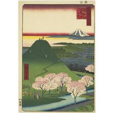 Utagawa Hiroshige: The New Mt. Fuji in Meguro, no. 24 from the series One-hundred Views of Famous Places in Edo - University of Wisconsin-Madison