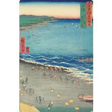 歌川広重: Yasashi Bay, Also Called Ninety-nine Ri Beach, in Kazusa Province, no. 19 from the series Pictures of Famous Places in the Sixty-odd Provinces - ウィスコンシン大学マディソン校