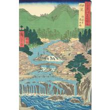 Utagawa Hiroshige: Hot Springs near Shuzenji in Izu Province, no. 14 from the series Pictures of Famous Places in the Sixty-odd Provinces - University of Wisconsin-Madison