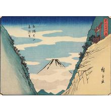 歌川広重: Kimukai Valley at Oyama in Sagami Province, no. 11 from the series Thirty-six Views of Mt. Fuji - ウィスコンシン大学マディソン校