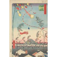 歌川広重: Prosperity Throughout the City During the Tanabata Festival, no. 73 from the series One-hundred Views of Famous Places in Edo - ウィスコンシン大学マディソン校