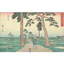 Utagawa Hiroshige: Fukuroi, no. 28 from the series Fifty-three Stations of the Tokaido (Gyosho Tokaido) - University of Wisconsin-Madison