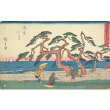 Utagawa Hiroshige: The Murmuring Pines at Hamamatsu, no. 30 from the series Fifty-three Stations of the Tokaido (Gyosho Tokaido) - University of Wisconsin-Madison