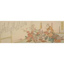 葛飾北斎: Travellers at a Restaurant at Mariko: 2 Ri to Okabe, no. 22 from a series of Stations of the Tokaido - ウィスコンシン大学マディソン校