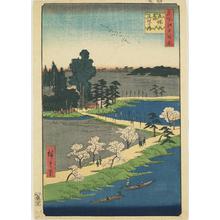 Utagawa Hiroshige, 歌川広重 (Utagawa Hiroshige)による浮世絵「The Entwined Camphor Trees at Azuma Shrine, no. 31 from the series One-hundred Views of Famous Places in Edo」