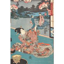 Utagawa Kunisada: Flowers, from the series Flowers, Birds, Wind and Moon - University of Wisconsin-Madison