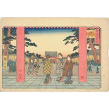 Utagawa Hiroshige: Zojoji in Shiba, from the series Famous Places in Edo - University of Wisconsin-Madison