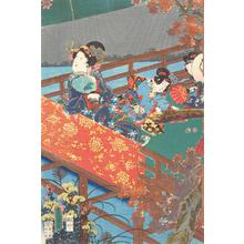 Utagawa Kunisada: Woman on Veranda over Lake - University of Wisconsin-Madison