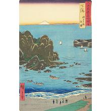 Utagawa Hiroshige: The Outer Bay at Choshi Beach in Shimosa Province, no. 20 from the series Pictures of Famous Places in the Sixty-odd Provinces - University of Wisconsin-Madison