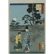 無款: Listening to insects on Dokan Hill, from the series Thirty-six Examples of the Pride of Edo - ウィスコンシン大学マディソン校