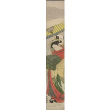 Isoda Koryusai: Courtesan and Attendent with Umbrella in Snow - University of Wisconsin-Madison