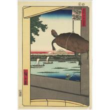 歌川広重: Mannen Bridge in Fukagawa District, no. 51 from the series One-hundred Views of Famous Places in Edo - ウィスコンシン大学マディソン校