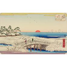 Utagawa Hiroshige: Snowy Dawn at Susaki, from the series Eight Snow Scenes in the Eastern Capital - University of Wisconsin-Madison